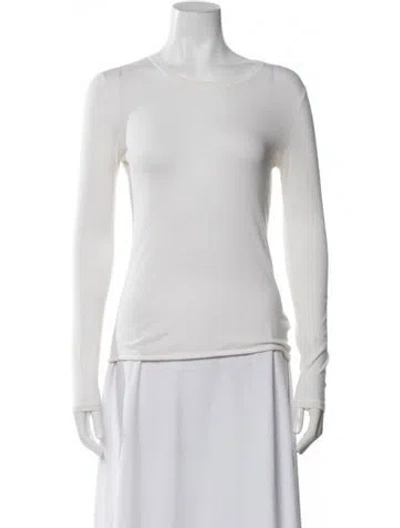 Pre-owned James Perse Crew Neck Sweater In Neutrals/white