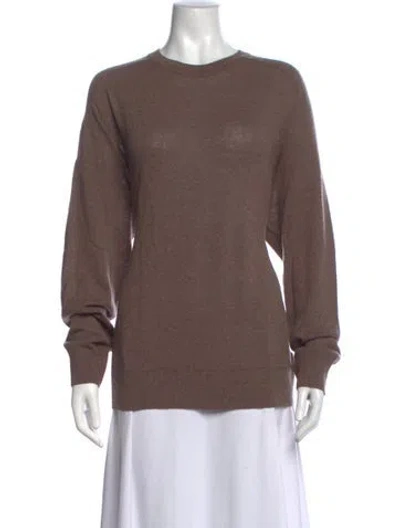 Pre-owned James Perse Crew Neck Sweater W/ Tags In Brown