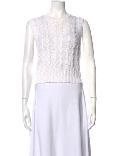 Pre-owned James Perse Crew Neck Sweater W/ Tags In White