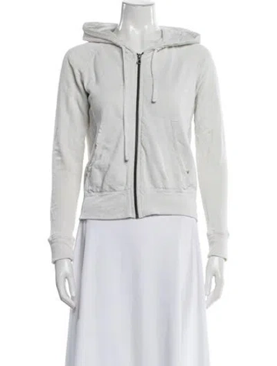 Pre-owned James Perse Crew Neck Sweater In White