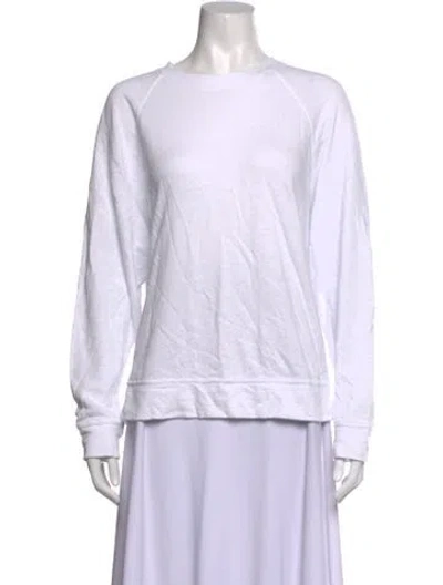 Pre-owned James Perse Crew Neck Sweater In White