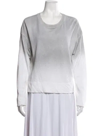 Pre-owned James Perse Crew Neck Sweater In White