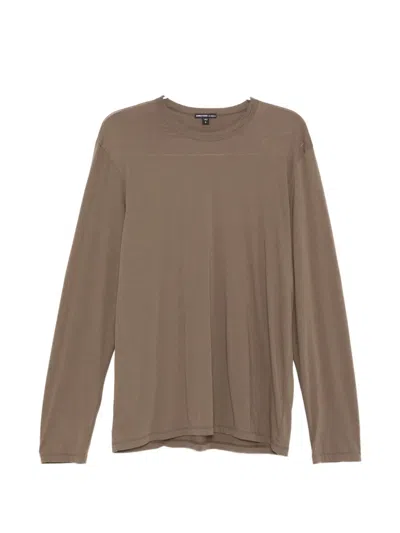 James Perse Crew Neck T-shirt In Brown