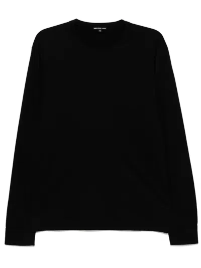 James Perse T-shirt Mit Rundem Ausschnitt In Schwarz