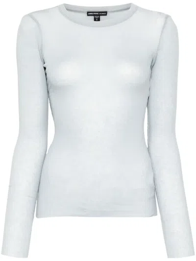 James Perse Crew-neck Top In Blue