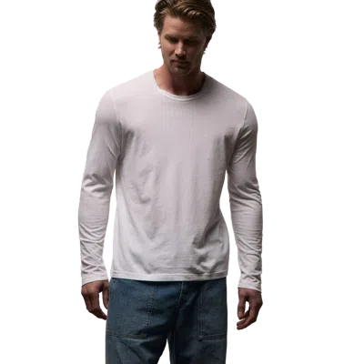 James Perse Crewneck Cotton Long-sleeve T-shirt In Gray