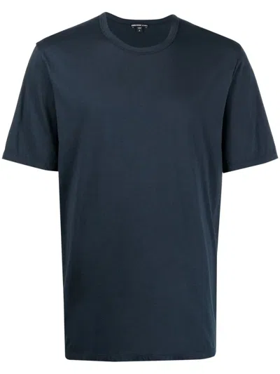 James Perse Crewneck Cotton T-shirt In Blue
