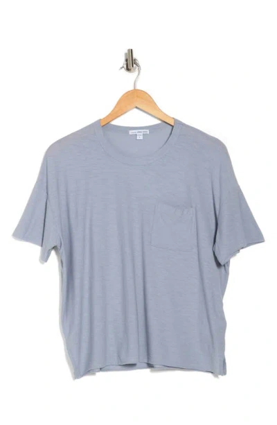 James Perse Crewneck Pocket T-shirt In Gray