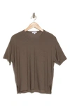 James Perse Crewneck Pocket T-shirt In Burro
