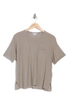 James Perse Crewneck Pocket T-shirt In Concrete