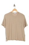 James Perse Crewneck Pocket T-shirt In String