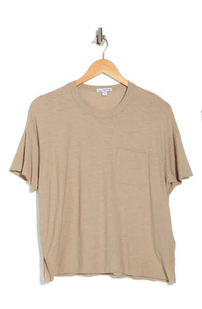 James Perse Crewneck Pocket T-shirt In Neutral