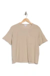 James Perse Crewneck Pocket T-shirt In Toast