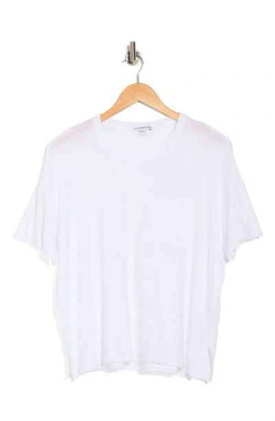 James Perse Crewneck Pocket T-shirt In White