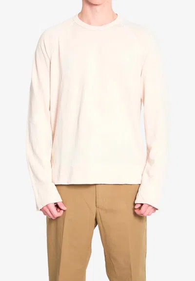 James Perse Cotton Crewneck Sweatshirt In Neutral