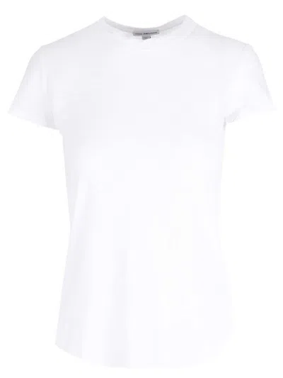 James Perse Crewneck Sheer Slub T In White