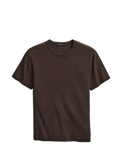 James Perse Crew-neck Short-sleeve T-shirt In Brown