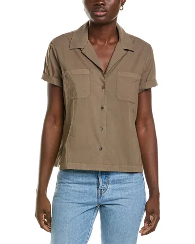 James Perse Cropped Shirt In Brown