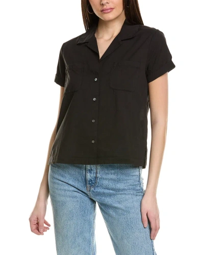 James Perse Cropped Shirt In Black
