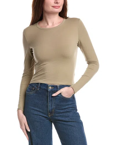 James Perse Cropped Sport T-shirt In Brown
