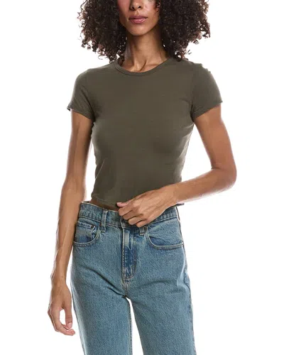 James Perse Cropped Sport T-shirt In Green