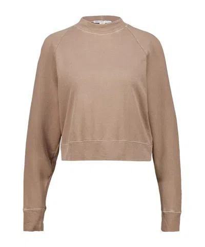 James Perse Cropped Sweatshirt In Neutral