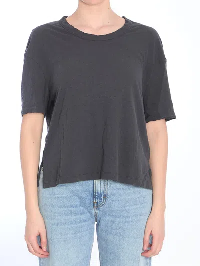 James Perse Cropped T-shirt In Black