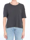 James Perse Cropped T-shirt In Black