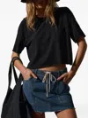 James Perse Cropped T-shirt In Black