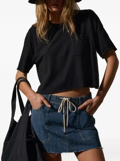James Perse Cropped T-shirt In Black