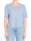 James Perse Cropped T-shirt In Blue