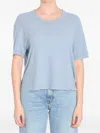 James Perse Cropped T-shirt In Blue