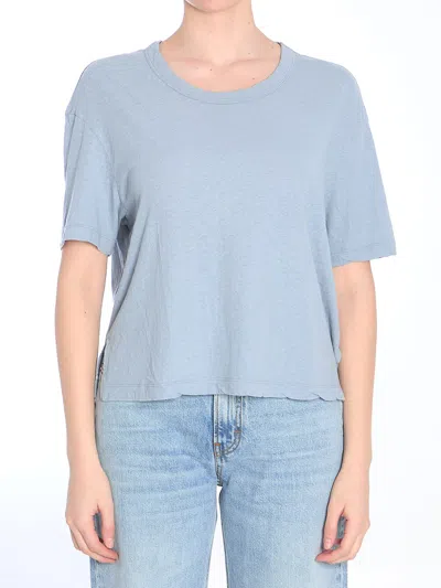 James Perse Cropped T-shirt In Blue