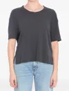 James Perse Cropped T-shirt In Grey