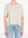 James Perse Cropped Crewneck T-shirt In Neutrals