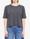 James Perse Cropped Tshirt In Black