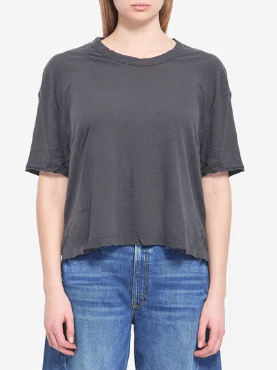 James Perse Cropped Tshirt In Black