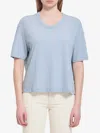 James Perse Cropped T-shirt In Light Blue
