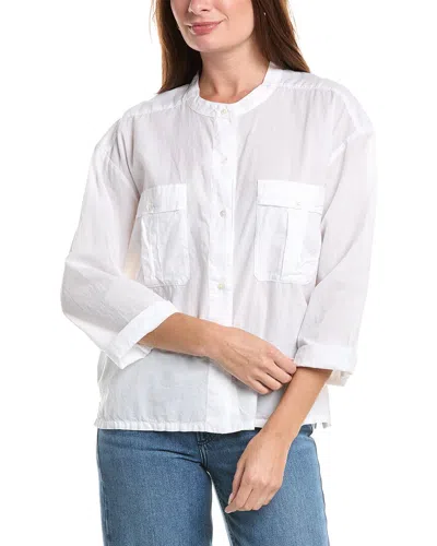 James Perse Cropped Utility Shirt In White