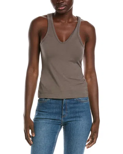James Perse Cut Away Racerback Tank In Green