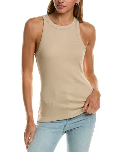 James Perse Cutaway Rib Tank In Brown