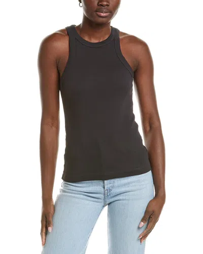 James Perse Cutaway Rib Tank In Black