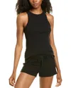 James Perse Cotton Rib Cami Tank In Black