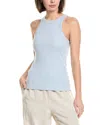 James Perse Cutaway Rib Tank In Blue