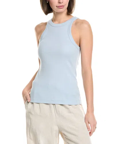 James Perse Cutaway Rib Tank In Blue