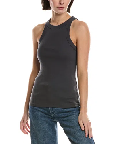 James Perse Cutaway Rib Tank In Blue