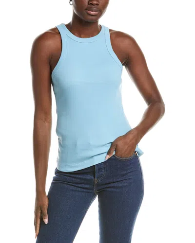 James Perse Cutaway Rib Tank In Blue