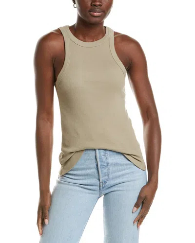 James Perse Cutaway Rib Tank In Gray