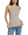 James Perse Cutway Rib Tank Toast In Grey