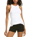 James Perse Cutaway Rib Tank In White